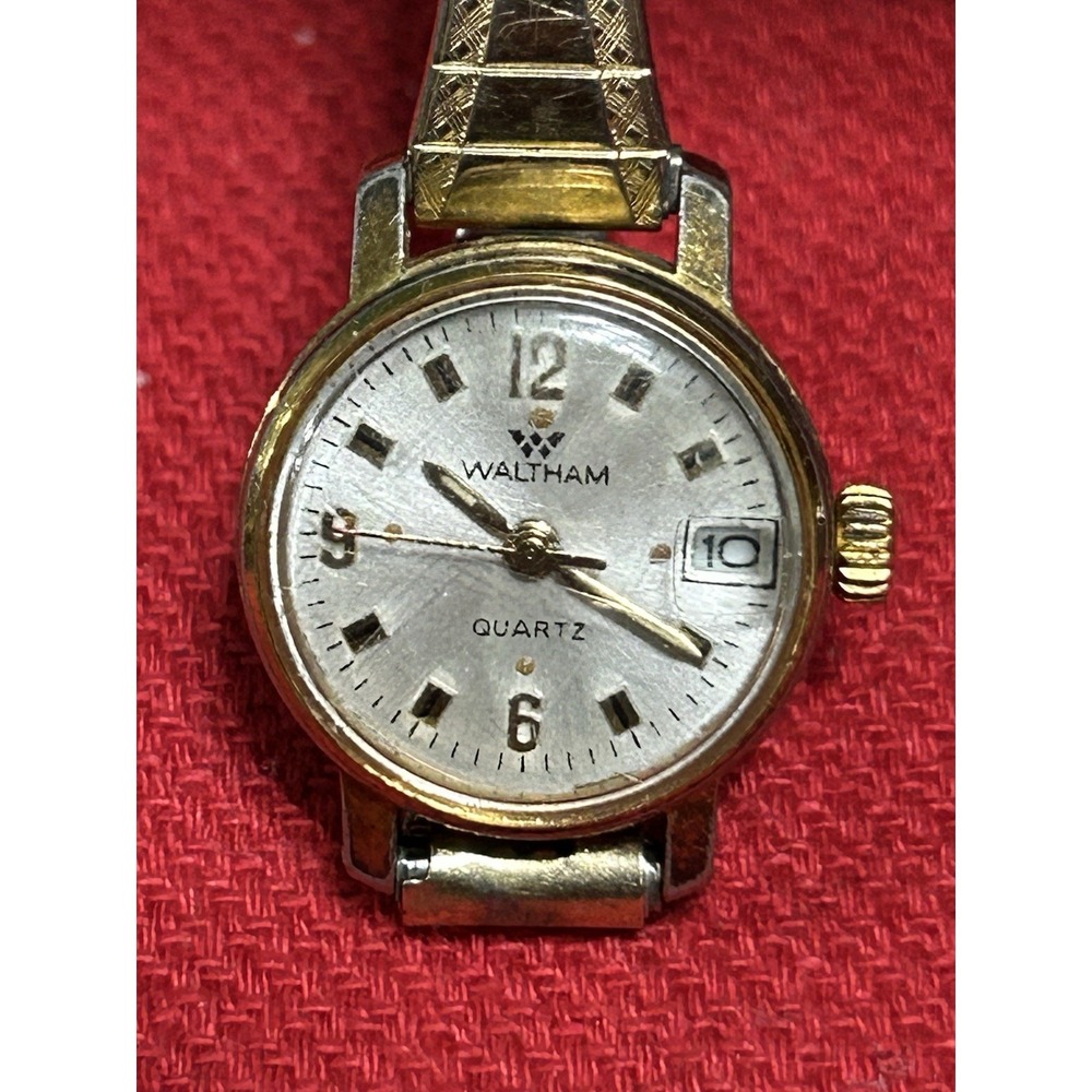 Vintage Waltham Quartz Womens Watch Gold Tone CL800-751 Needs Battery